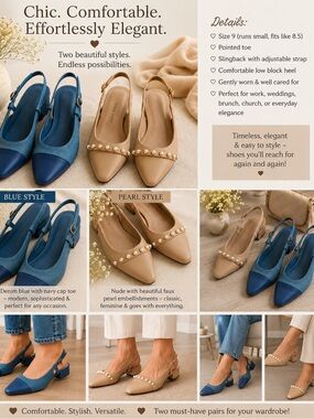 Anne Klein Two-Style Slingback Flats Nude Pearl, and no brand jeans shoes